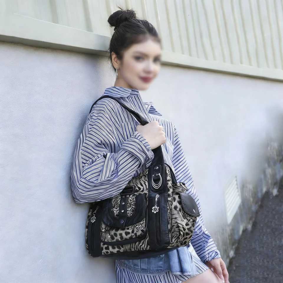 Cross Body Large Handbag Fashion Women Shoulder Bag Casual Hobo Handbag Satchel Vintage Women's Bag Cell Phone Pocket Purse H261016