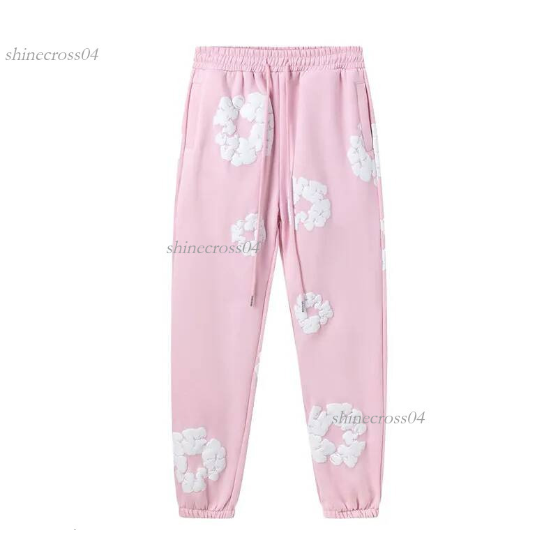 Denim Hoodies designer Wreath Sweatshirt men hoodie fashionable foam printed letters flower jogger casual drawstring pants round neck tracksuit stre