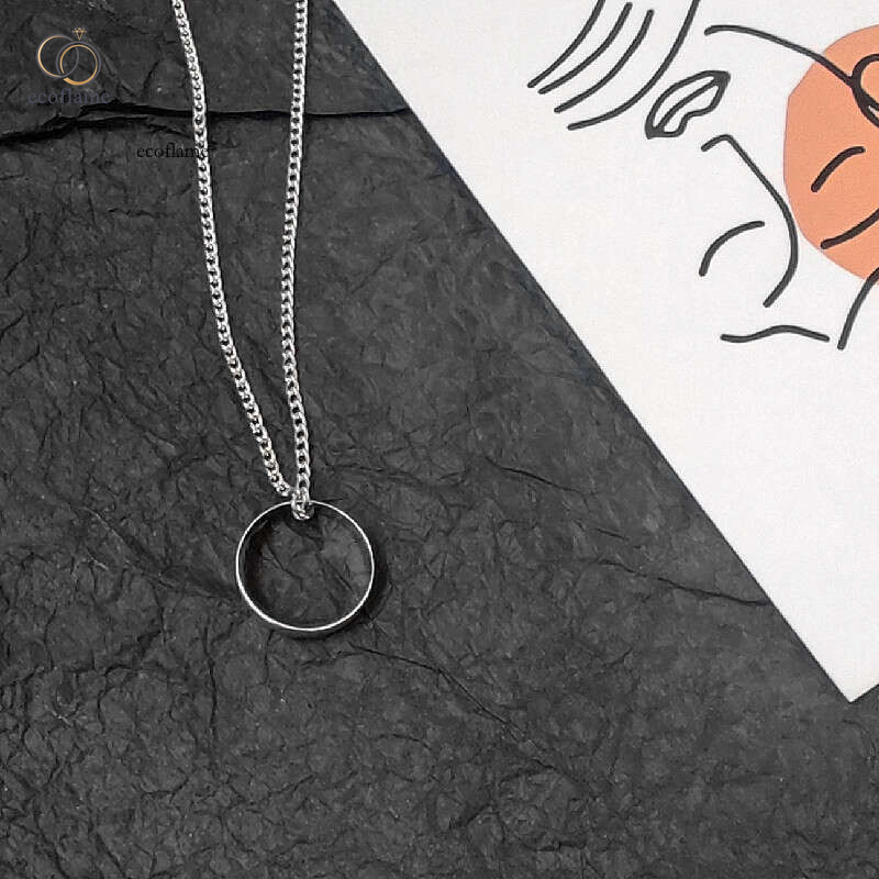 Minimalist Sweater Titanium Steel Necklace for Men Trendy Ins Hip Hop Disco King Style Sweatshirt Chain Ring Internet Celebrity Women's Blog