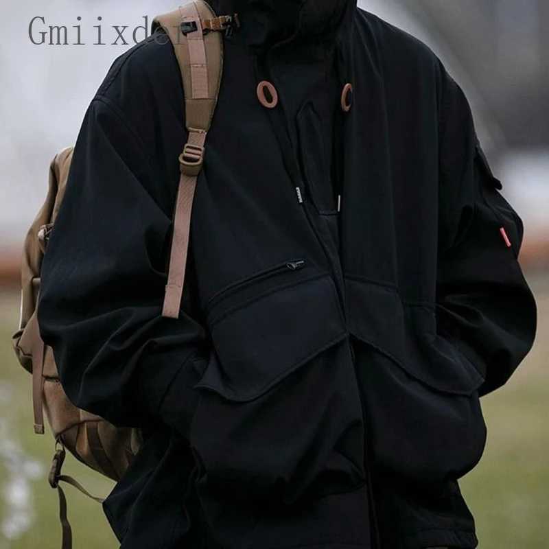 Jackets Japanese High Street Men's Outdoor Mountaineering Hooded Mountaineering Clothing Korean Version Handsome Youth Fashion Trend Jacket N26
