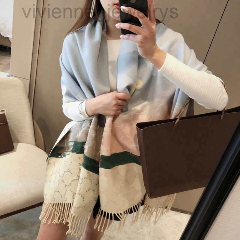 Women's Scarves u0026 Wraps Fashion Designer Winter Cashmere Scarf Women Letter Flower Silk Lace Ring Luxury Scarf 280cm 65cm