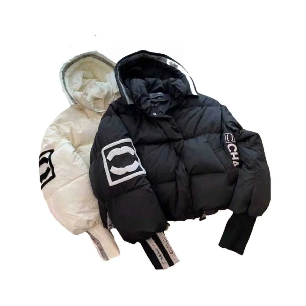 Designer Womans Down Jacket Autumn And Winter Women Puffer Jackets Coat Embroidery C Lapel Hooded Zipper Casual Short Small Parka Windbreaker