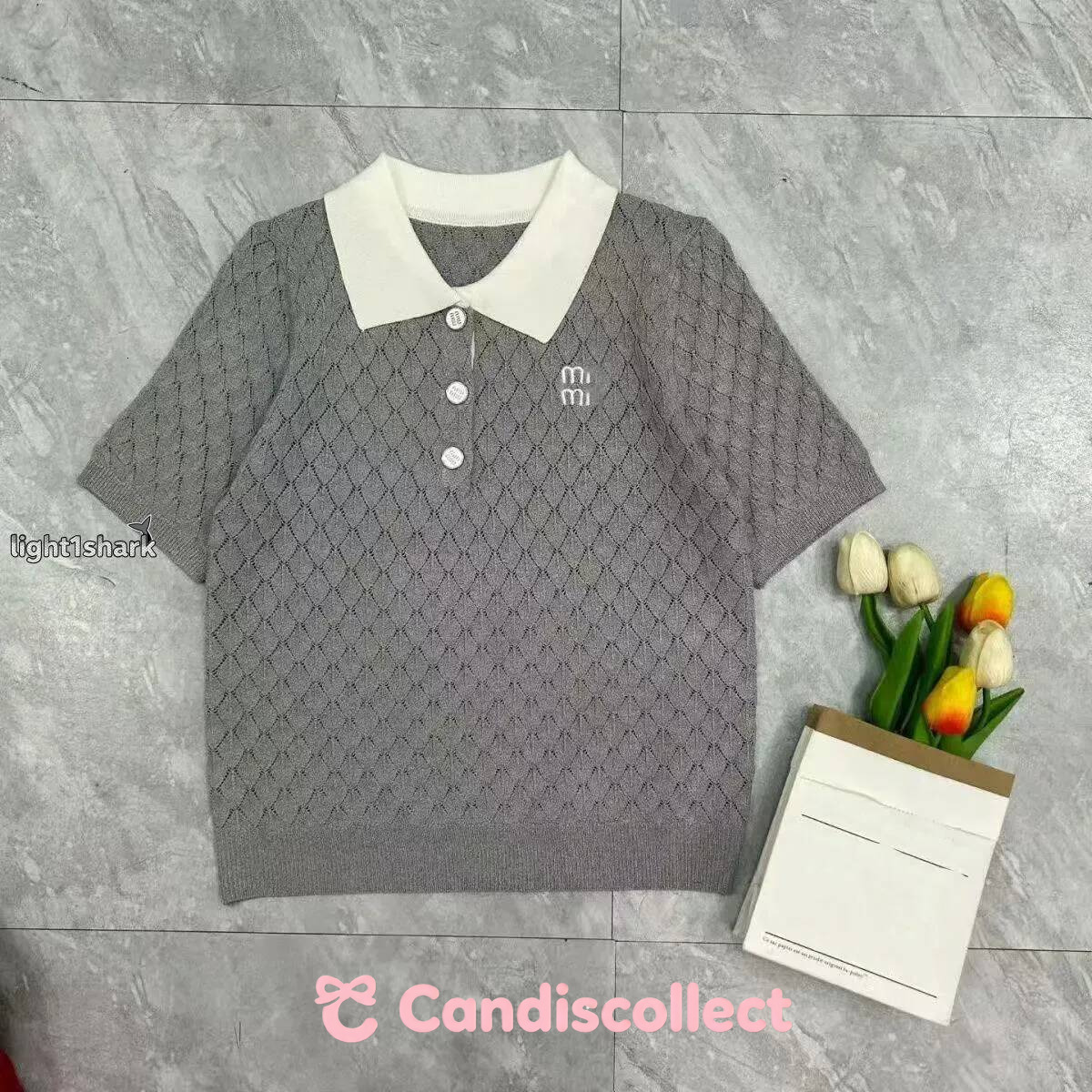 mius top Designer Top Soft Knit Slim Fit Casual MM T Knitted Embroidered Polo Shirt That Does Not Fade Or Pill Comfortable Clothing Women mius top e