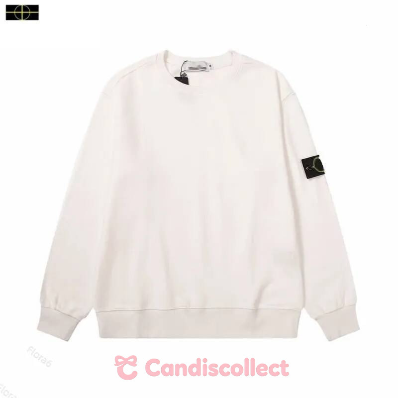 Pull Stone Long Sleeve Designer Brand Compass Badge Jacket Women Sweatshirt Hoodies Sweater Knit Round Neck Solid Color Sweaters Stone Pullover 46A