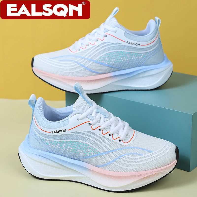 Casual Shoes Ultralight Breathable White Sneakers for Women's Casual Lace-Up Walking Shoes Comfortable Outdoor Athletic Trainers H261016