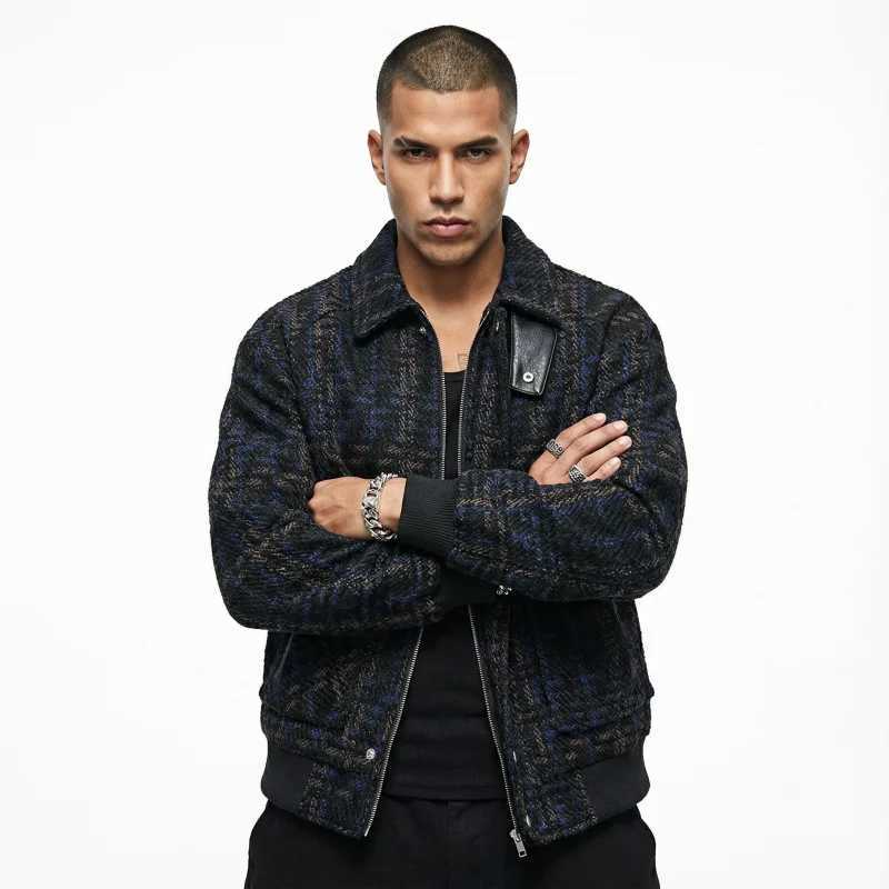 Plaid Men's Men's Bomber Jackets Jacket 2026 Autumn Winter Oversized Thick Warm Casual Coat with Zipper Pockets Harajuku Streetwear M-8XL