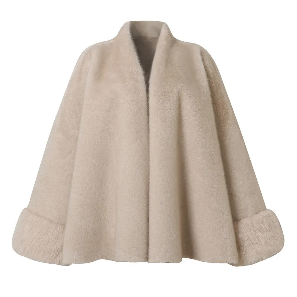 Womens Soft Warm Faux Fur Coat Long Sleeve Winter Jacket Casual Stylish Autumn Outerwear Eco Artificial for Ladies 261016