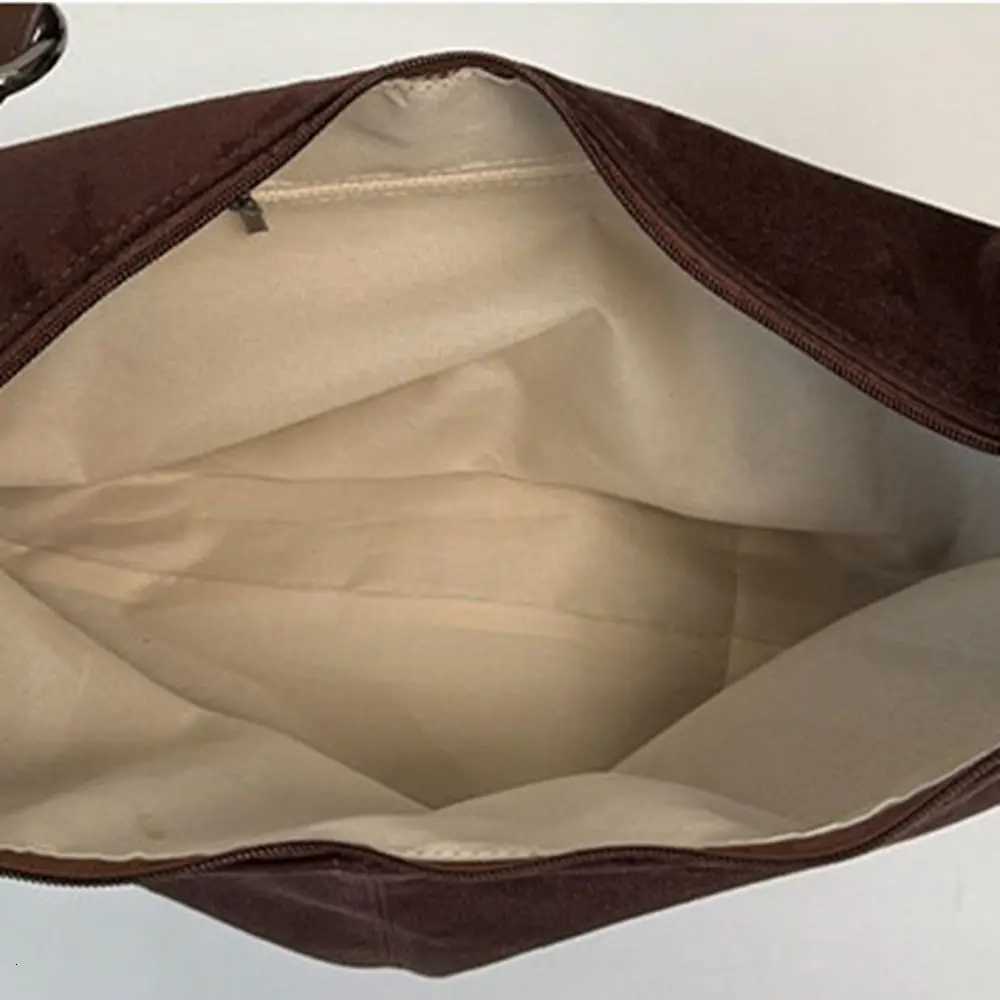 Totes Portable Zipper Suede Matte Hobo Bag Large Capacity Handbag Vintage Crossbody Bag Korean Style Solid Color Female Tote Bag Gift X2610161