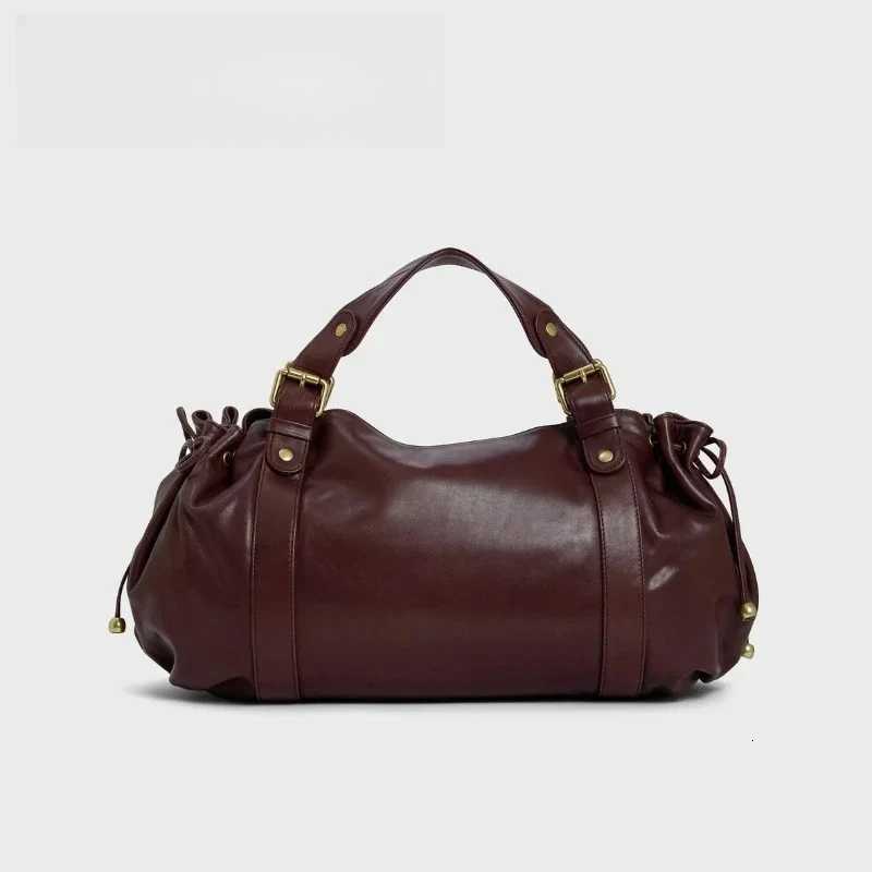 Cross Body Women's Soft Pu Vintage Handbag Design Large Capacity New Fashion Solid Color Tote Bag Shoulder Bag for Everyday Style H261016
