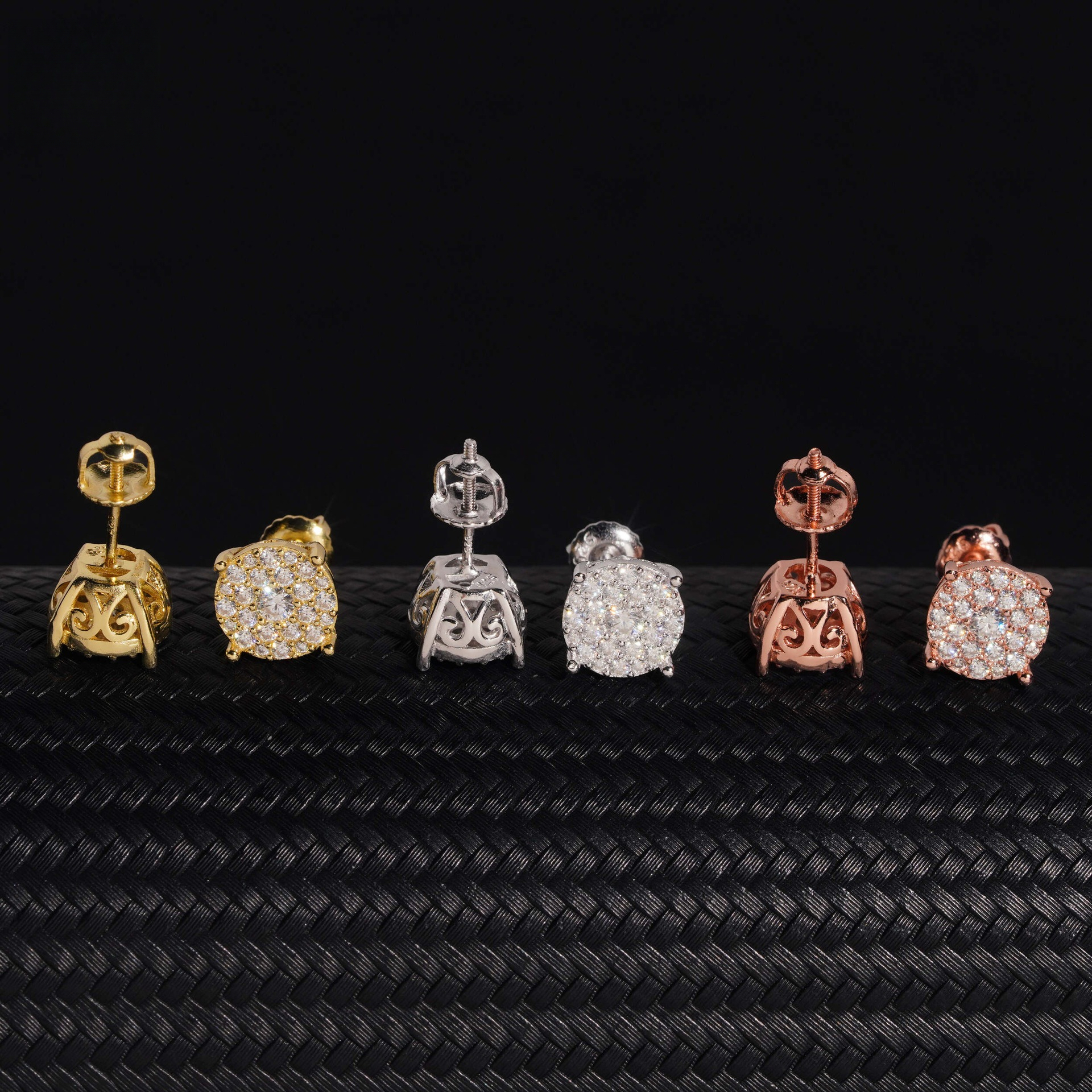 S925 silver jewelry for men women, niche 8.8mm fashion style inlaid with VVS moissanite, luxury earrings