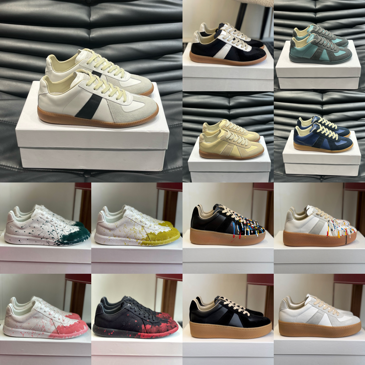 designer shoes Mens Womens casual shoes gats Designer Sport Shoes Vintage MM6 sneakers White suede Style mens trainers d h gate outdoor For Daily Co