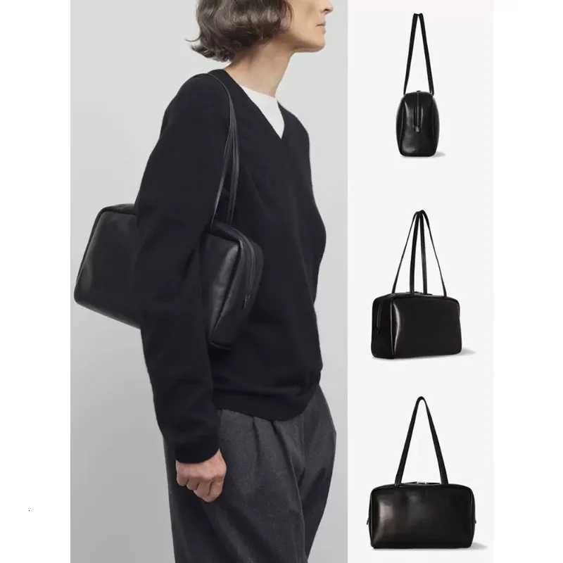Shoulder Bags Sheepskin leather bowling bag designer Boston commuter simple shoulder armpit bag women's leather material H261016