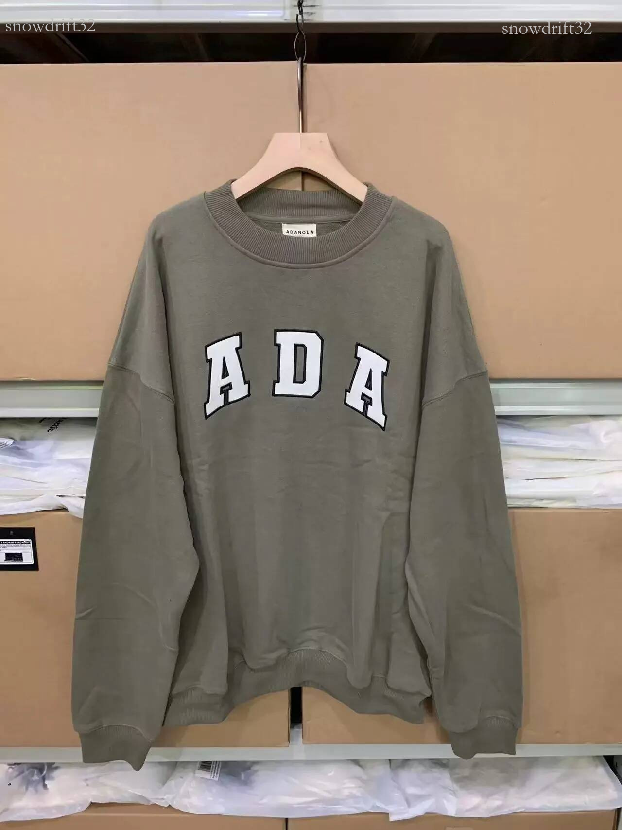 aritzia Hoodie loose Adanolass hooded grey sweatshirt for women printed street casual spicy girl tops oversized designer hoodies sport casual tops 5