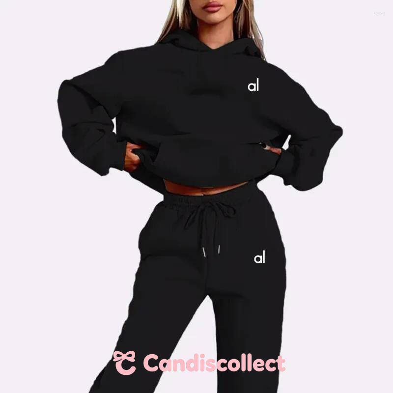 Hoodie Woman Designer Women's Hoodies Yoga 2 Piece Letter Printing Sports Suit Sportswear Jogging Hooded Clothes sweatshirt Sweatpants Luxury L