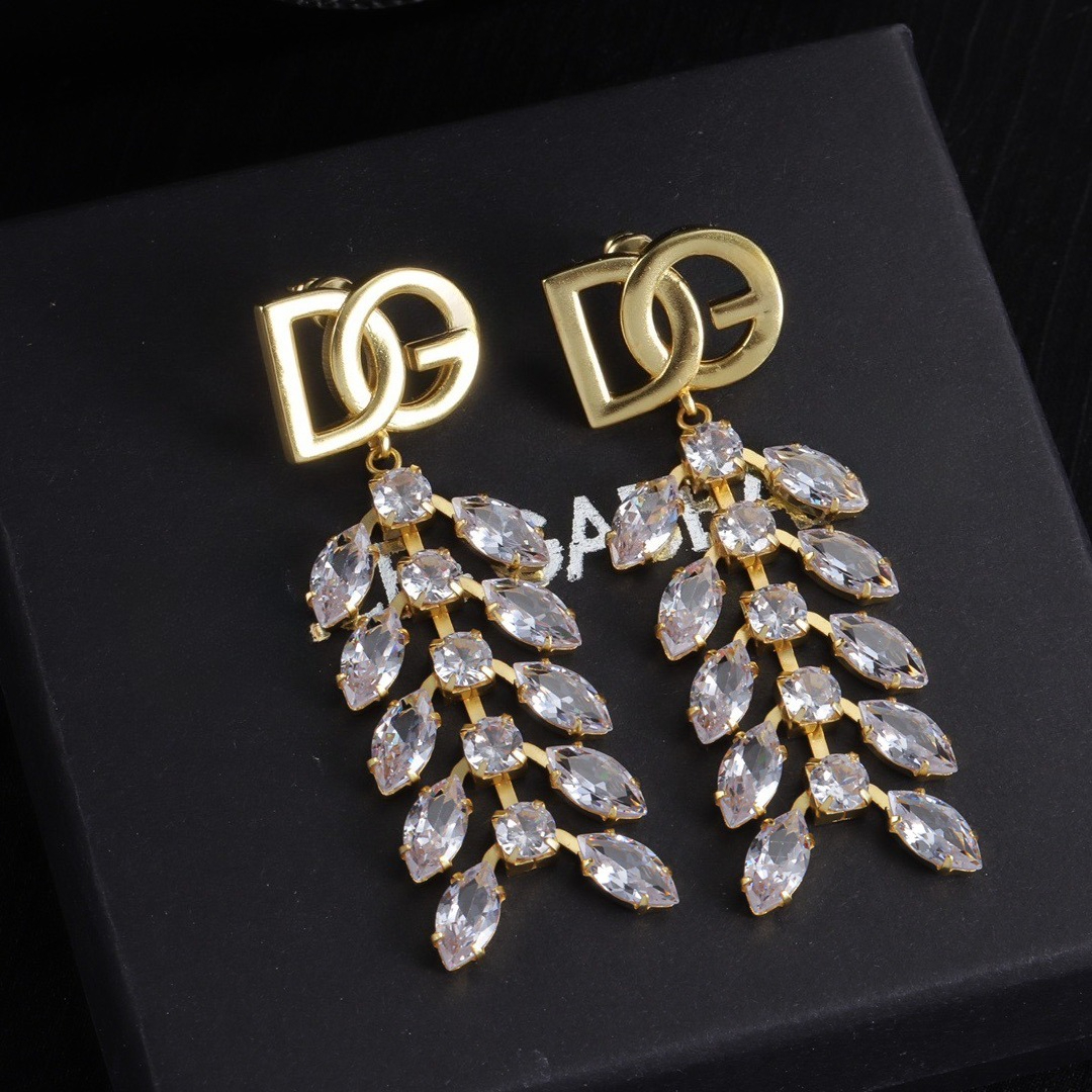Brand drop charm earrings Luxurious earrings with rhinestone Fashion ladies brand designer earrings wedding party designer jewelry
