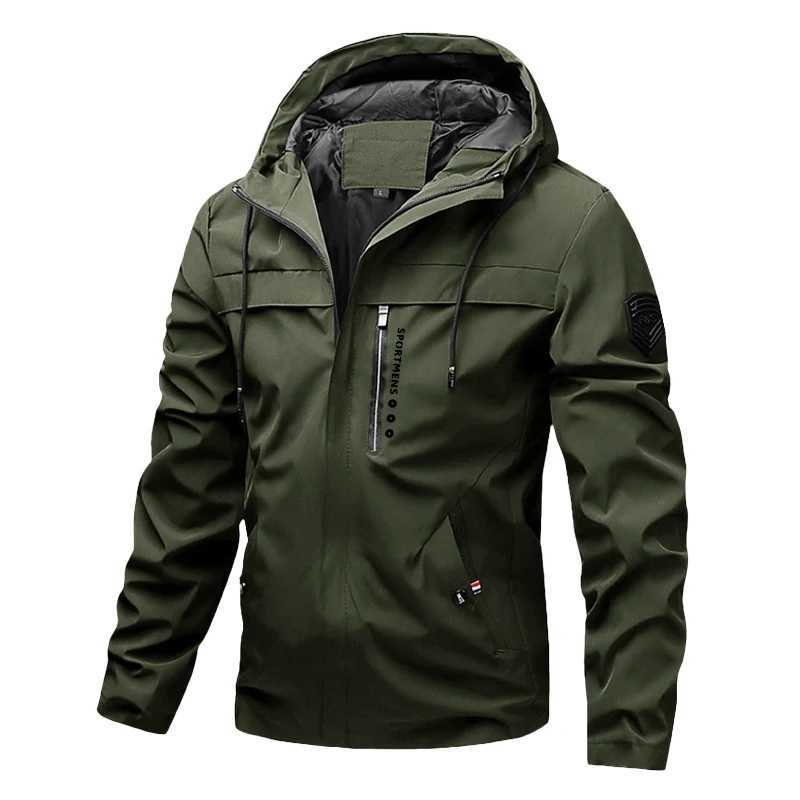 Outdoor Jackets Hoodies Hooded Coat Man Outdoor Hiking Cam Casual Autumn Plus Size WindbreakerOuterwear Autumn Winter Men's Clothing 6XLT261016