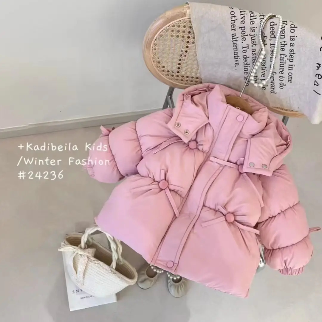 Down Parkas Kids Winter Coat Thickened Cotton Jacket Fashionable Korean Style Outerwear for Baby Girl Coats 261015