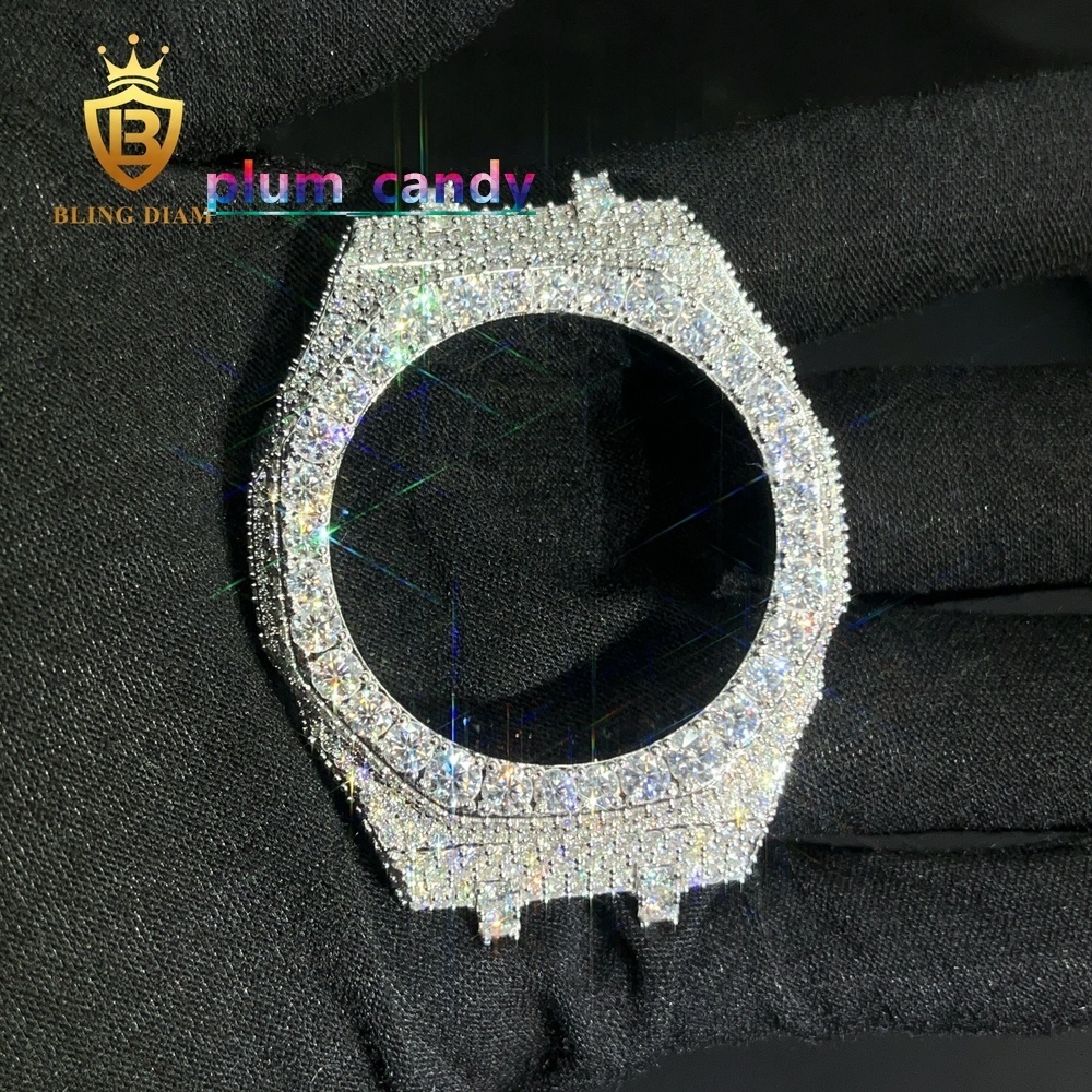 Factory Direct Price Custom Full Iced Out Watch Bezel GA2100 Moissanite case Luxury diamond Watch Hip Hop Jewelry in Stock