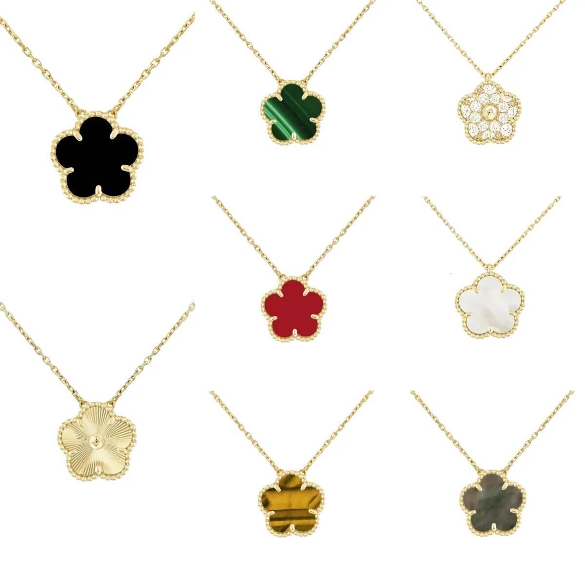 Luxury jewelry Lucky Clover Designer Jewelry Fashion Women Stainless Steel Mother of Pearl 18K Gold Plated Christmas Valentine's Day Gift Flowe