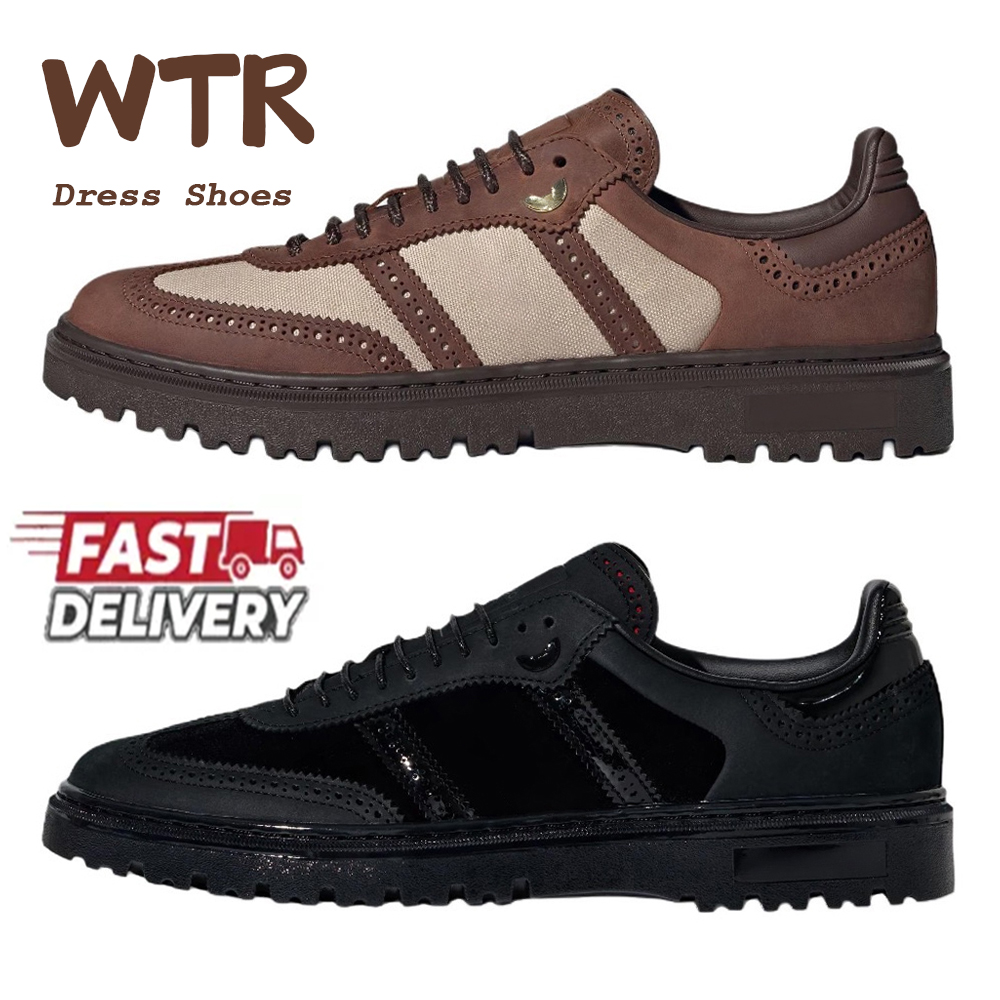 Mens Dress Shoes Designer Loafers Womens WTR Black Brown Hot Flats Heels Designer Luxury Sneakers Platform Loafer Sports Low Runners Mary Jane Weddi
