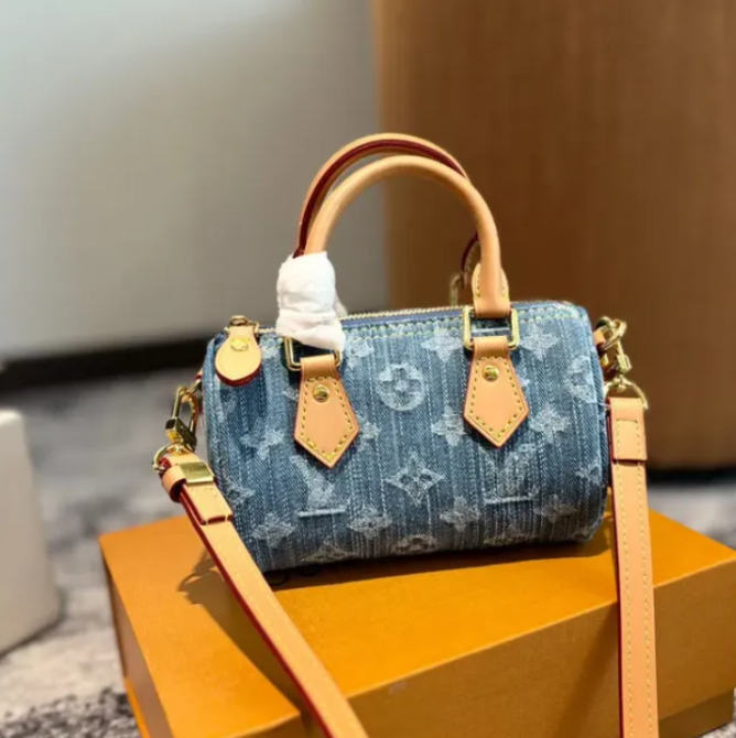 Designer bag Shoulder Quick Purse Boston Tote Mini Pillow Handbag Womens Crossbody Messenger Bag Classic Luxury Vintage Floral Make bag Purse Denim