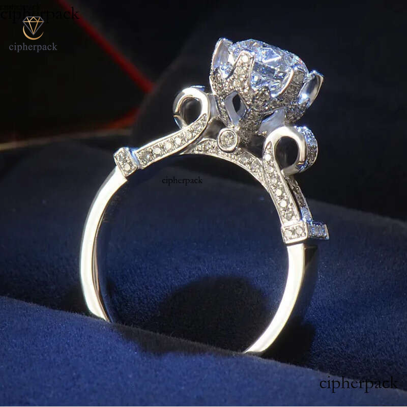 Victoria Wieck Jewelry Solitaire Sterling sier White sapphire Simulated Dia Wedding Engagement Crown Band Rings Size 4-10 77