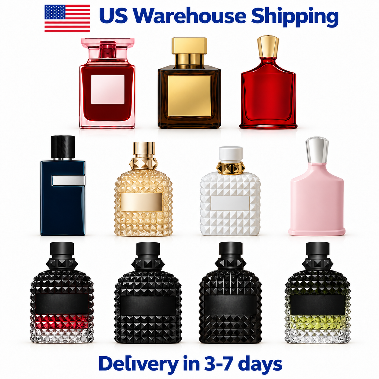 High Quality Unisex Perfume Spray for Men and Women Woody Floral Scent Long Lasting Fresh Fragrance Multiple Styles US Warehouse Delivery 3-7 Days-A