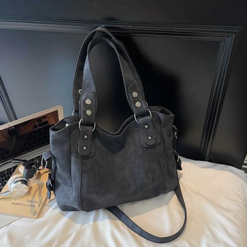 Shoulder Bags Fashion Large Capacity Shoulder Bag Faux Suede Leather Star Tote Bag Multifunctional Soft Crossbody Bag Women X261016