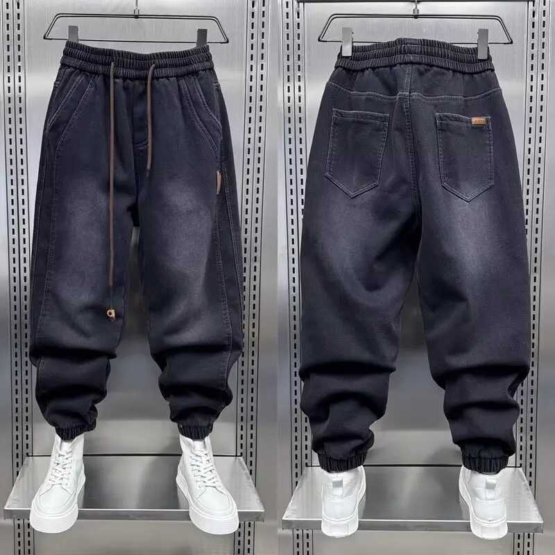 Men's Jeans Men's Harem Jeans Japanese Harajuku Luxury Brand Baggy Hip Hop Streetwear Black Korean Street Trousers y2k fashion Denim Pants