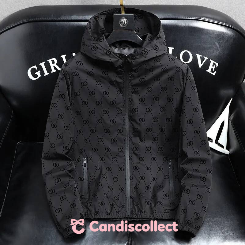 louisd Men Outerwear Coats Designer All Over Monogram Pattern Hooded Jacket Spring And Autumn Trendy Handsome Casual Windbreaker For Daily Wear 868
