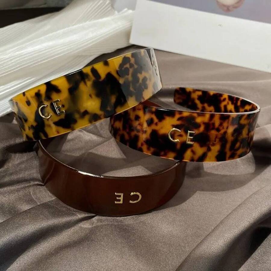 2026 cologne Women's perfume Designer Retro Tortoiseshell Acetate Wide Versatile Hair Accessory Classic Luxury Headband Street Style High Quali
