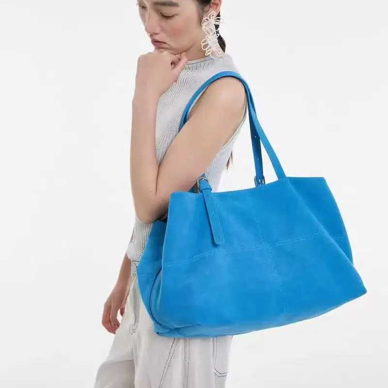 Shoulder Bags Simple Large-Capacity Waterproof Suede Women's Shoulder Tote Bag Portable All Seasons New Solid Color Fashion X261016