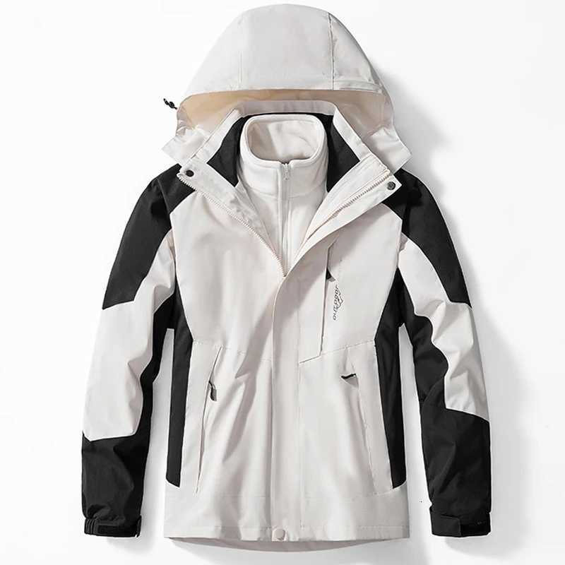 Outdoor Jackets Hoodies Outdoor Waterproof Suits Men's Women's Two-pieces Sets 3 in 1 Thick Warm Coats Cam Windbreaker Winter Coat Hiking