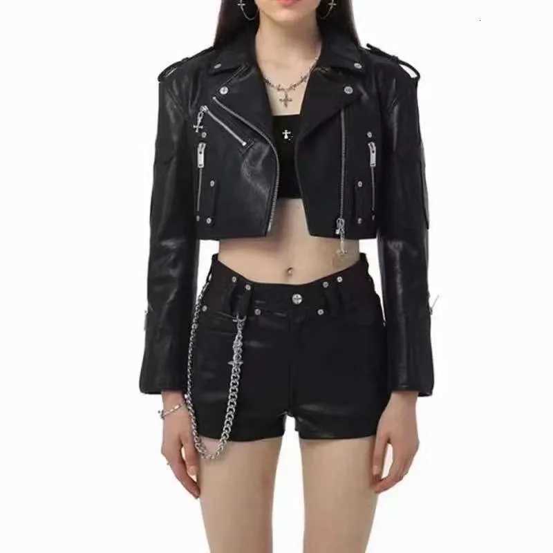Cool Men's Jackets Women Fashion Leather Jacket Cross Printed Bomber Jacket Streetwear Moto PU Outerwear Spring Short Leather Coat N261016