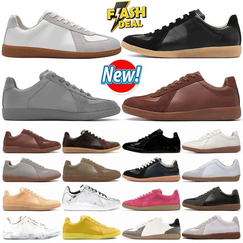 Designer Shoes MM6 Classic Gats Designer Casual Shoes Low German Army Trainers Canvas Sneakers Men Women White Grey Gum Painter Black Nude Outdoor C