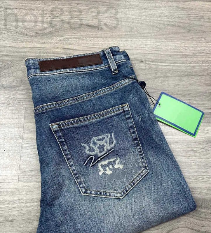 Men's Jeans Designer Slim-fit Business Casual Luxury Pants And Retro-style IEZL