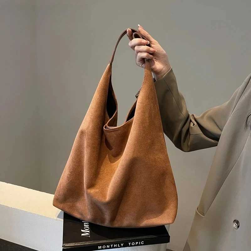 Totes Fashion Casual Shoulder Tote Bag Set for Women 2-IN-1 Suede Pure Color Large Capacity Shopper Tote Autumn Winter Handbags Female X261016
