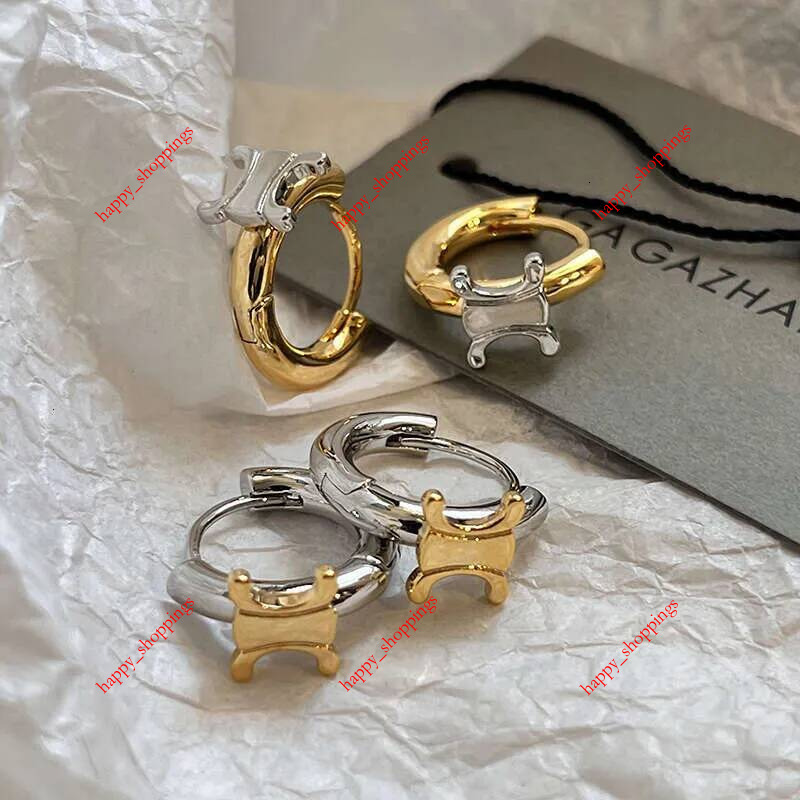 DH collections 2025 Summer: Women's French inspired Retro Arch themed Metal Earrings