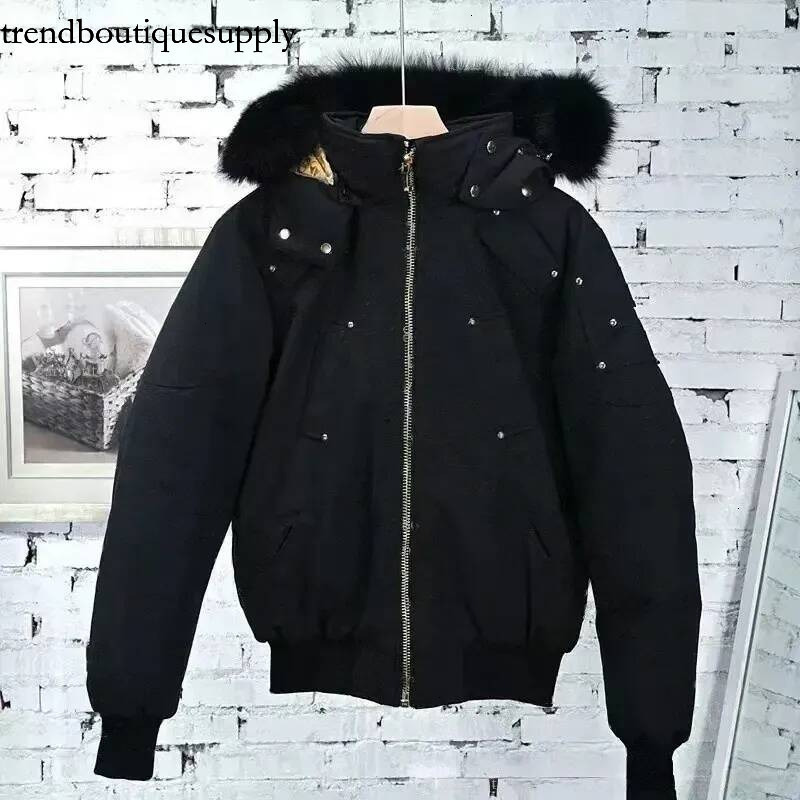 moose Designer Parkas Jackets Mens Winter Outdoor Windbreakers Puffer Short Parka Down Jacket Removable Fur Collar Unisex Loose Fit Winter Thick War