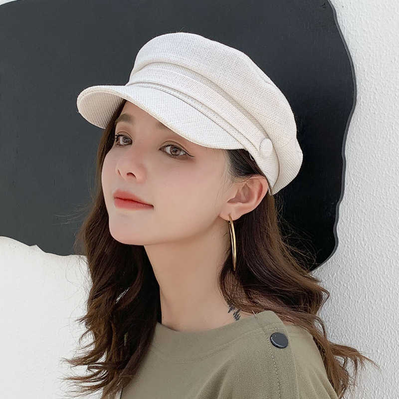 Korean Fashion Version Beret Navy Cap Spring Summer Autumn Winter Casual Octagonal Retro Duckbill Hat for Men Women S261016N5R6
