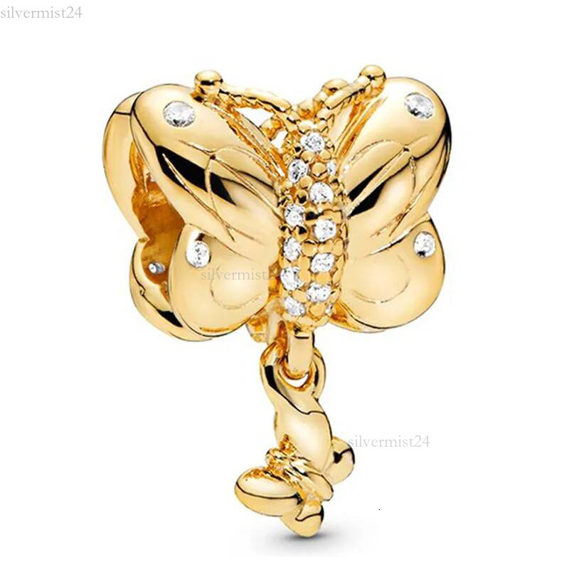 Jewelry Beaded Charm Gold Plated Love pan Pendant New Diy pandoracharmlyness Necklace Accessories Boutique Designer pamdora Jewelry Components 48b