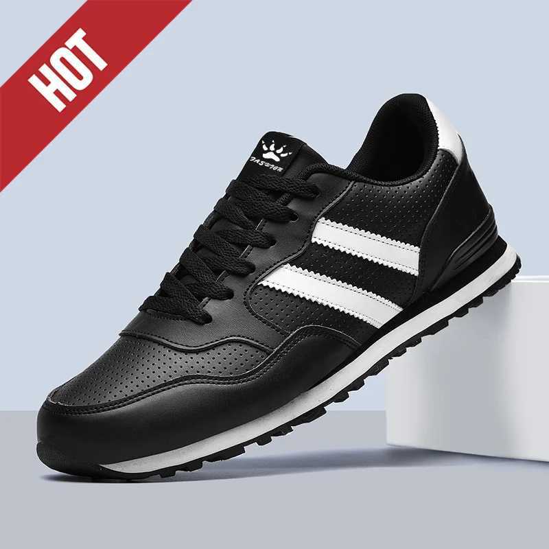Casual Shoes NEW Running Shoes Leather Marathon Men Sports Walking Breathable Lightweight Mens Comfortable Athletic Antiskid Casual Sneakers H261016