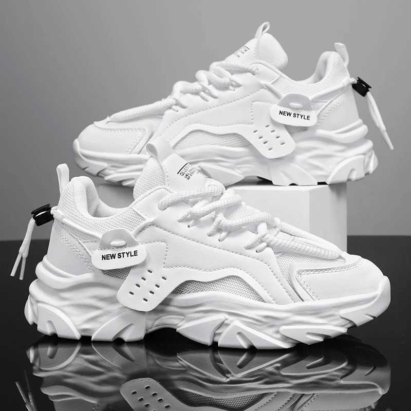 Casual Shoes Men's breathable thick soled casual sports shoes for outdoor running four seasons new dad shoes soft soles comfort male sneakers H