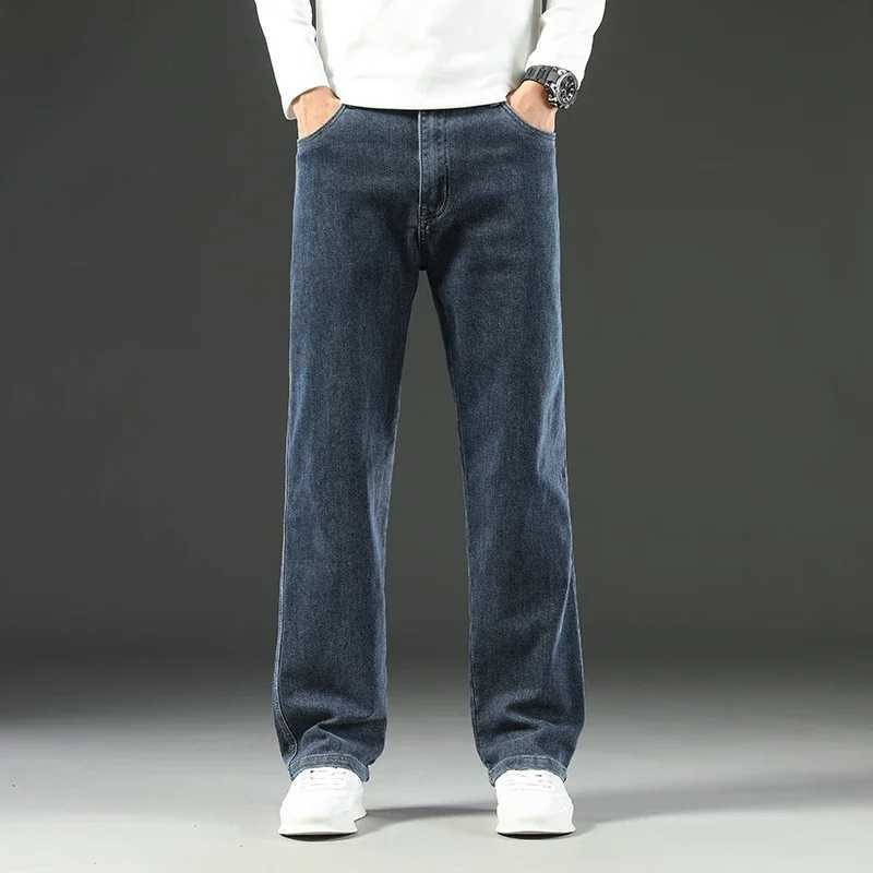 Men's Jeans Men's 2026 New Y2K Baggy Jeans Autumn Winter Loose Straight Wide Leg Business Casual Denim Trousers Daily Street WearT261016