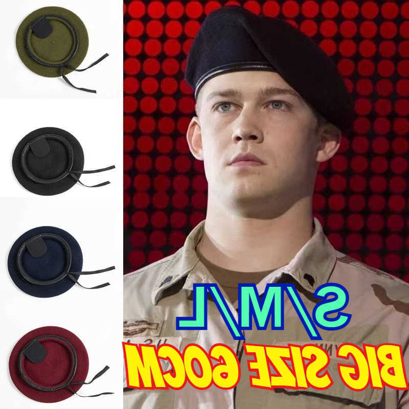 Size Big 100% Wool US Military Berets Hat Big Head Unisex Men Women Devil Soldier Hat Winter Warm Army Beret Cap Painters Hats S261016J8IP