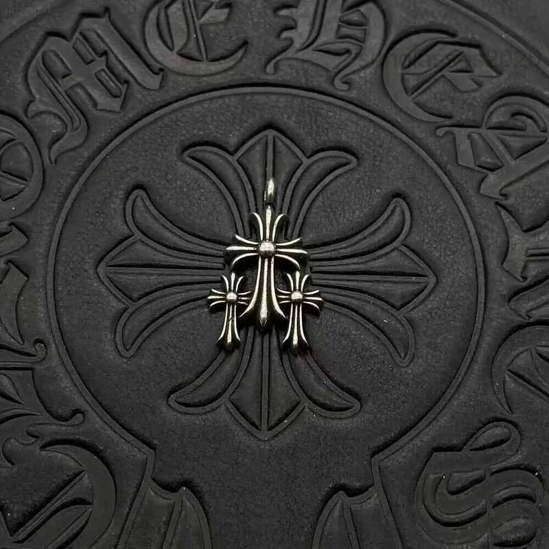Vintage Antique Silver Triple Cross Pendant for Necklace, Gothic Multi Cross Charm, Punk Retro Religious Style Jewelry Making Accessory, Men Women S