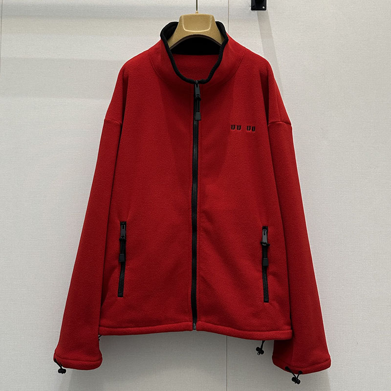Letter Embroidered Fuzzy Fleece Jacket Coat Designer Women Long Sleeve Half Zipper Outerwear Winter Autumn Vacation Street Style Velour Jackets
