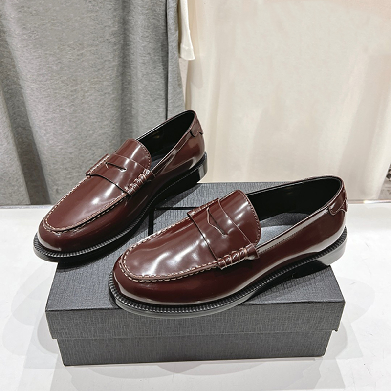 Luxury Designer Women Loafers Sneakers Genuine Leather Penny Loafers Slip-on Office Flat Mules Le Loafer Casual Shoes Free Shipping 1191