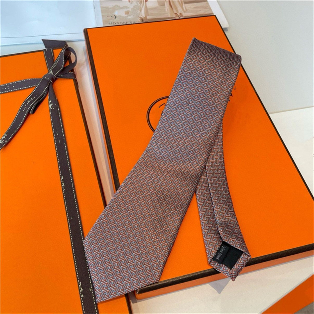 Aldult Jacquard Party Wedding Business Woven Fashion Design Hawaii Neck Ties box New Neck Ties High Quality Letter 100% Tie Silk black blue 9966