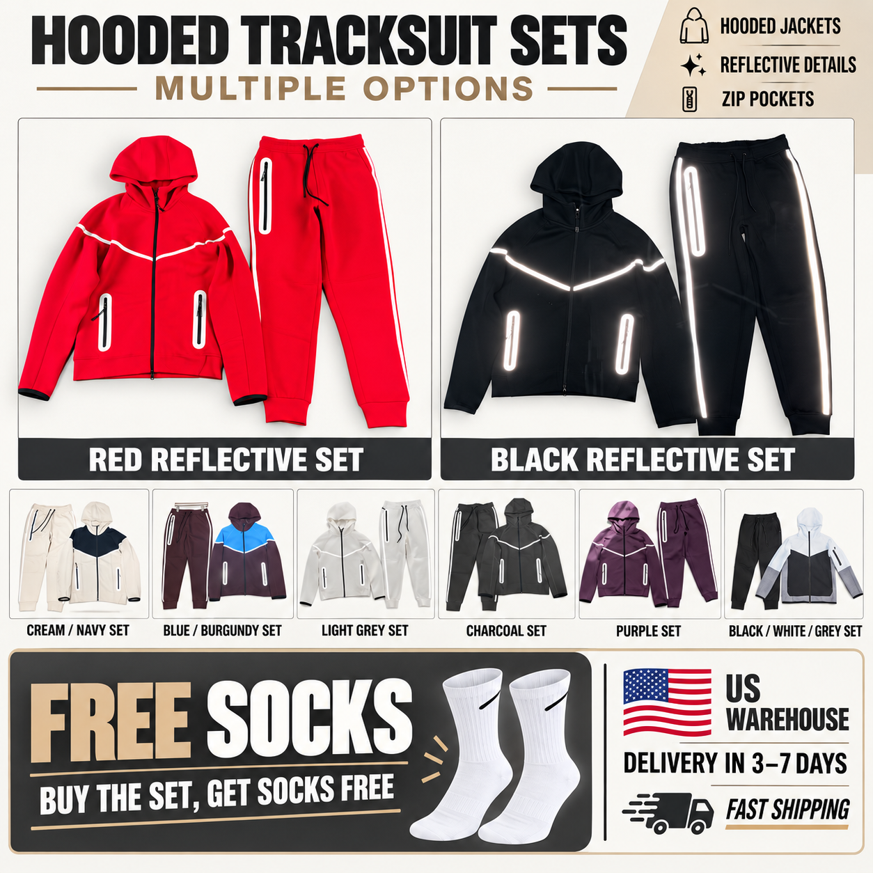 niknk tech fleece Tracksuits Designer Men Athletic set ankle cuffed sweatpants sports jacket winter coat mens running long pants mens hooded sweatsh